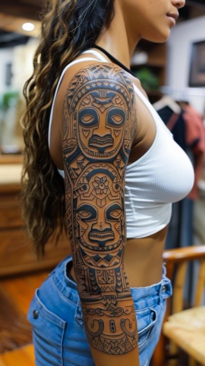 Tatouage Tiki Guerrier