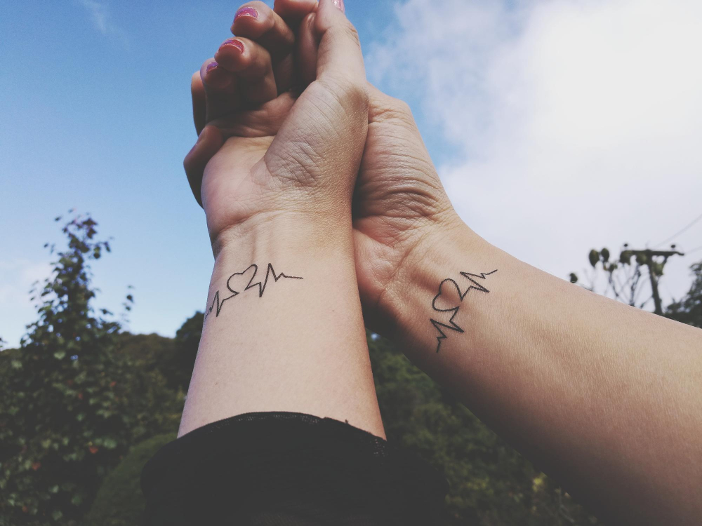tatouage battement de coeur