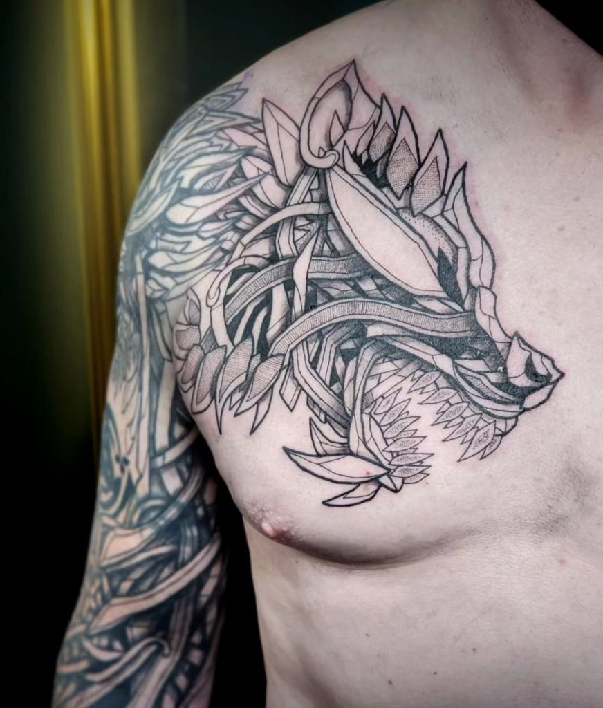 Fenrir tattoo - mythology nordic nusfeo