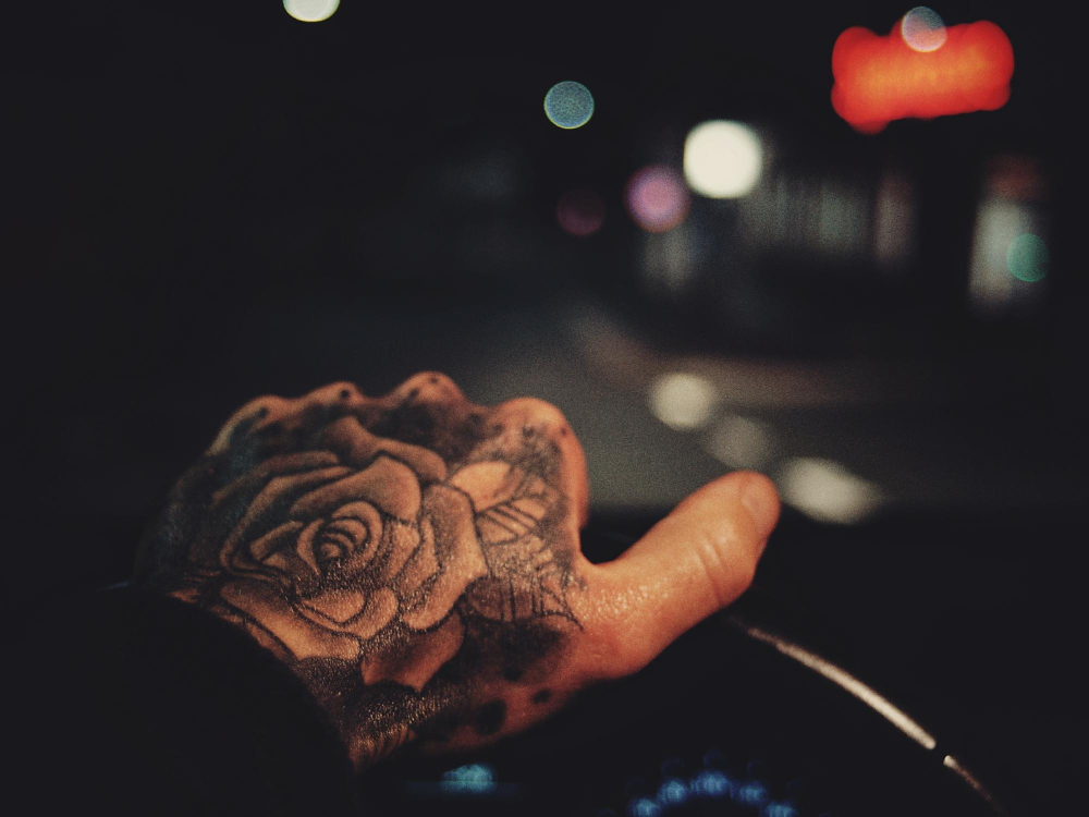 Fleur noir blanc