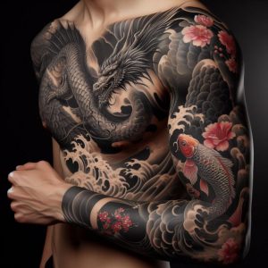 Japonais dragon homme