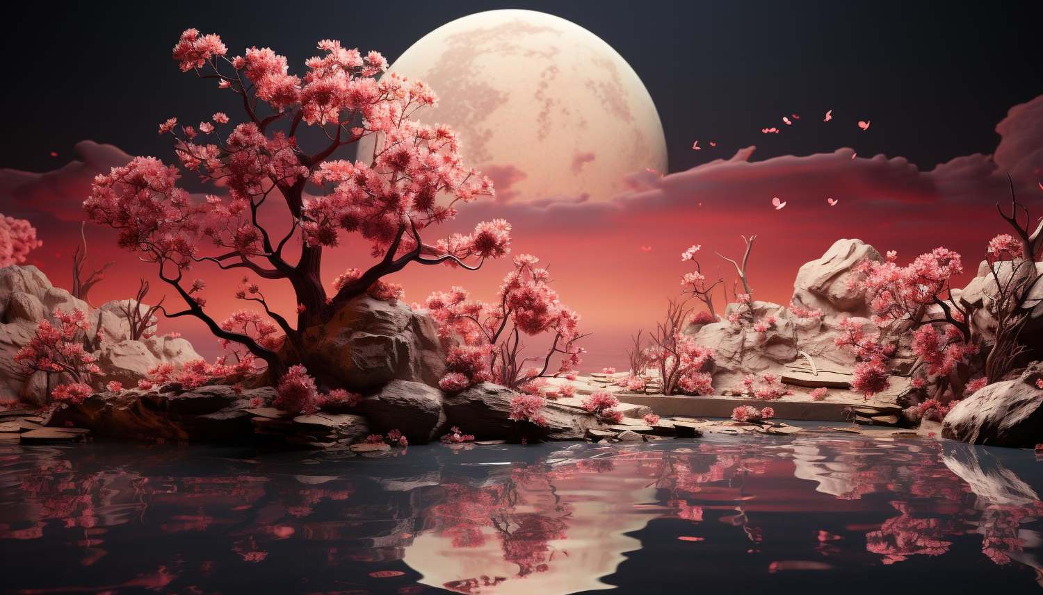 Fleur de cerisier art japonais