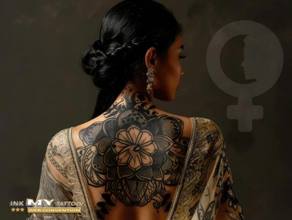 Tatouage femme dos - Colonne vertébrale - Côtes - Omoplates